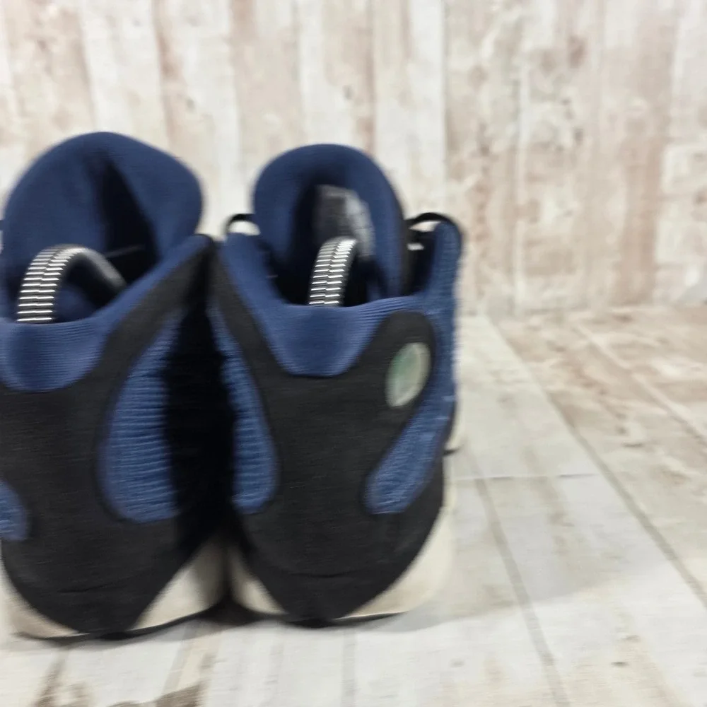 Jordan 13 Retro Brave Blue Navy Black‎ White Kids 6Y 884129-400 Basketball Shoes
